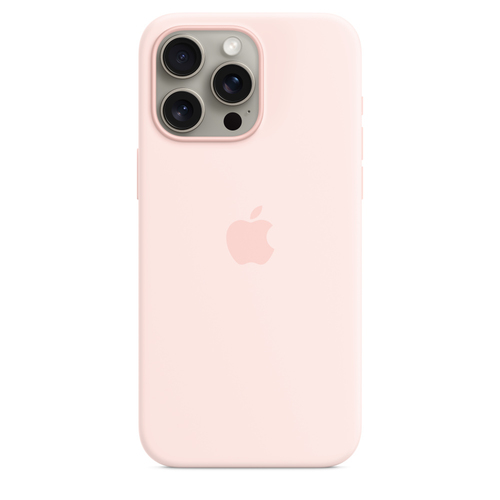 Image of APPLE iPhone 15 Pro Max Silicone Case with MagSafe - Light Pink (MT1U3ZM/A)