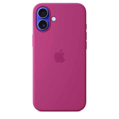 Image of APPLE IPHONE 16 PLUS SILICONE CASE WITH MAGSAFE - FUCHSIA (MYYE3ZM/A)